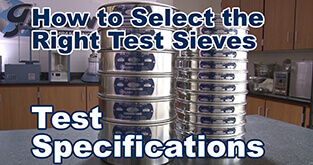 Test Sieve Test Specifications
